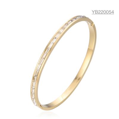 Ring Style CZ Gold Jewelry Fashion Full Rhinestone Buckle Bracelet