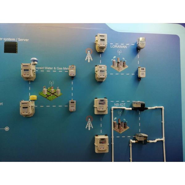 A proteção 1.6Mpa do rendimento de Indonésia pagou antecipadamente a exposição do LCD do medidor de água