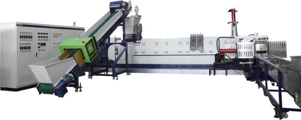 Double Stage Single Screw Extruder Automatic PE Film Washing System Electrical Heating