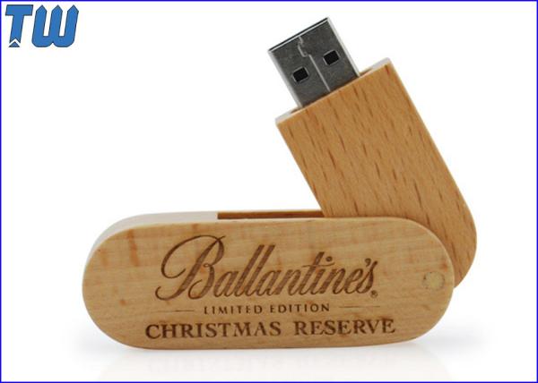 Bulk Cheap Natural Wood 64GB Thumb Drive Flash Device 3D Laser Logo