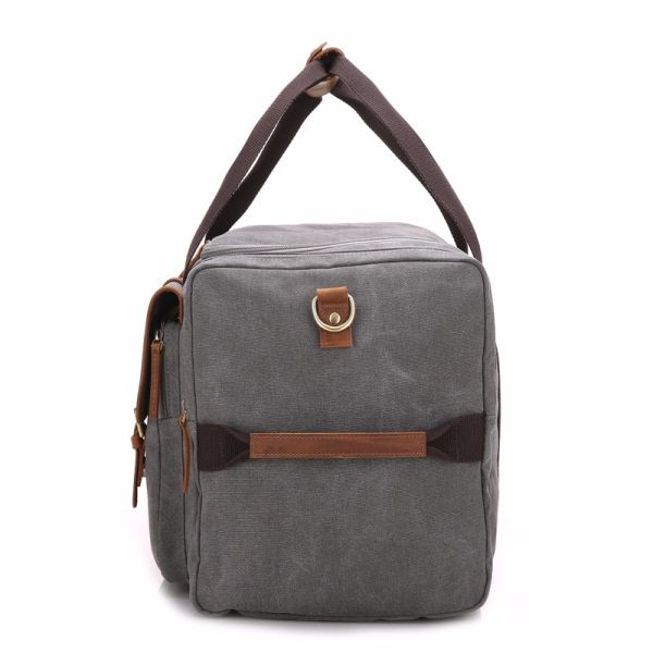 Washable Canvas Travel Duffel Bags Grey / Pink / Sliver Colors W31*D16*H44cm