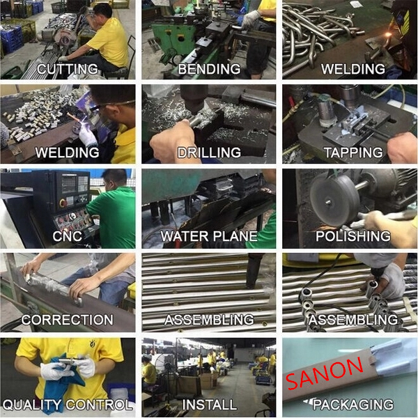 Х печатает поверхность блеска толщины стороны 1.1мм двойника ручки тяги нержавеющей стали