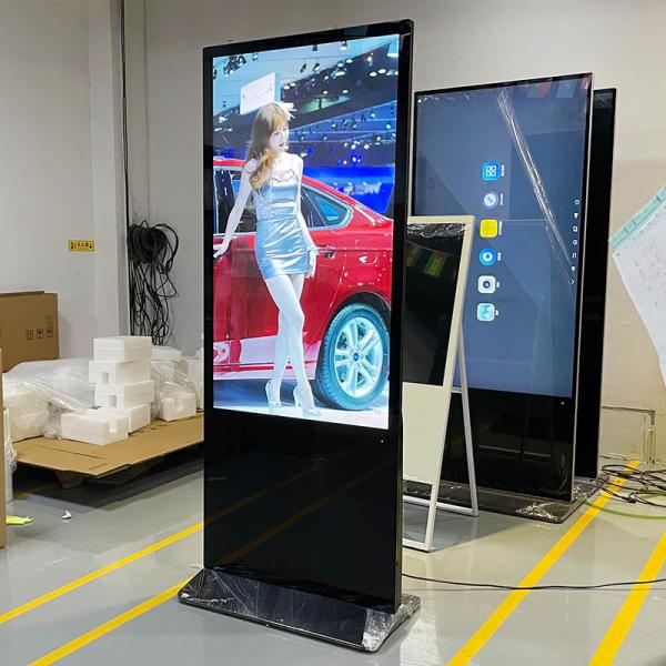 HD Floor Standing Digital Signage 4k Vertical Touch Screen Kiosk Media Player