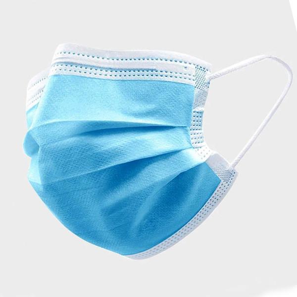 Disposable 3 Ply Non Woven Protective Earloop Premium Face Masks For Civil