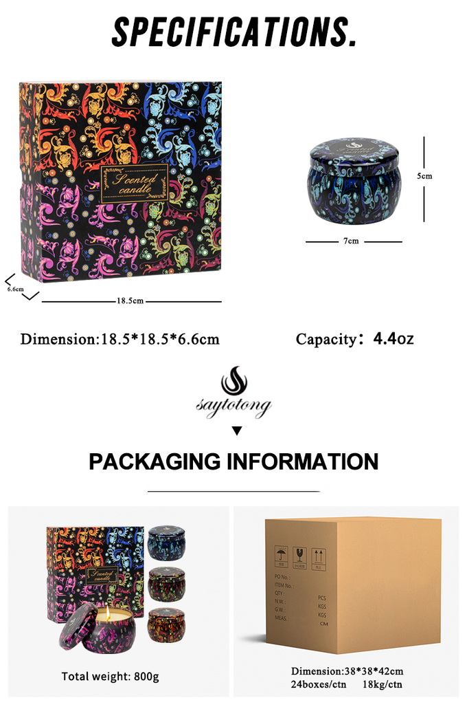 Home Decoration Aromatic Candle Tin Scented Candle Private Label Scented Candles