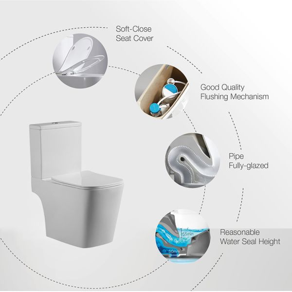Bathroom Toilet SWM9000 Chaozhou Popular Styles S trap Toilet 1 Piece
