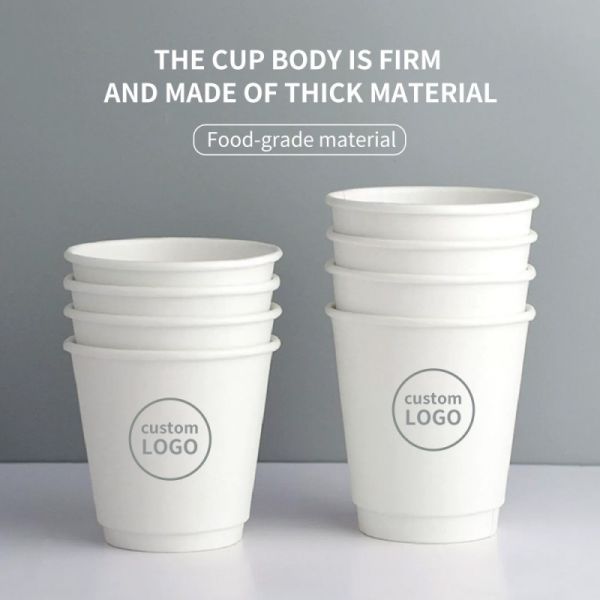 Food Grade 8oz/12oz/16oz Hot Cold Drink Paper Cups Disposable For Beverage Shop