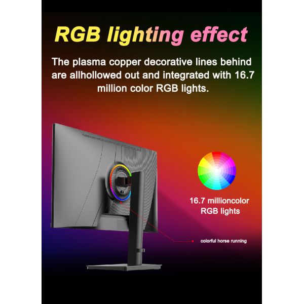 Bezel Less 32 Inch LED Monitor 1K 2K 4K RGB Lighting Adjustable Bracket For Gaming