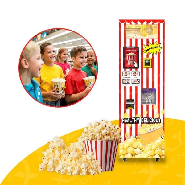 utomatic Popcorn Vending Machine With 2 Flavors for Commercial Use Snack Food Popcorn Vending Machine
