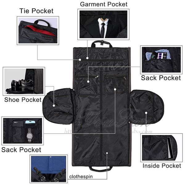 Wear Resistant Travel Duffel Bags , Waterproof Carry On Garment Bag