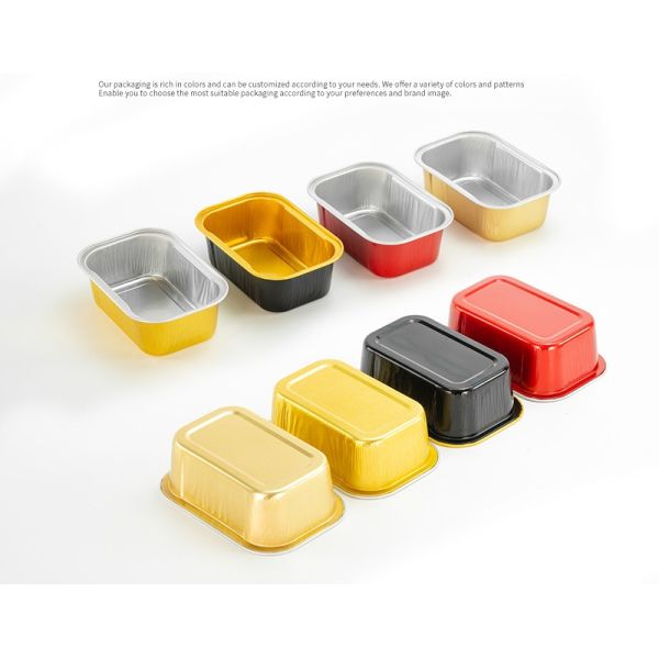 NO Logo Printing Eco-friendly Baking Insulation Tray Box with Lids Aluminum Foil Pans
