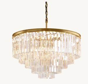 1920's Odeon round chandelier 32''Diameter K9 crystal lighting