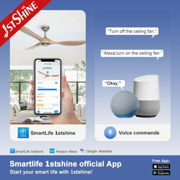 ETL 3 Solid Wood Blades Ceiling Ventilation Fan With Remote Control