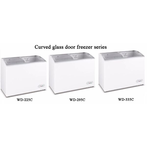 255L 4 Foot Chest Freezer , Two Doors Commercial Ice Cream Freezer