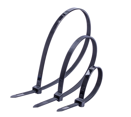 Nylon 66 Cable Tie Black 2.5*60mm UV Resistant For Machinery