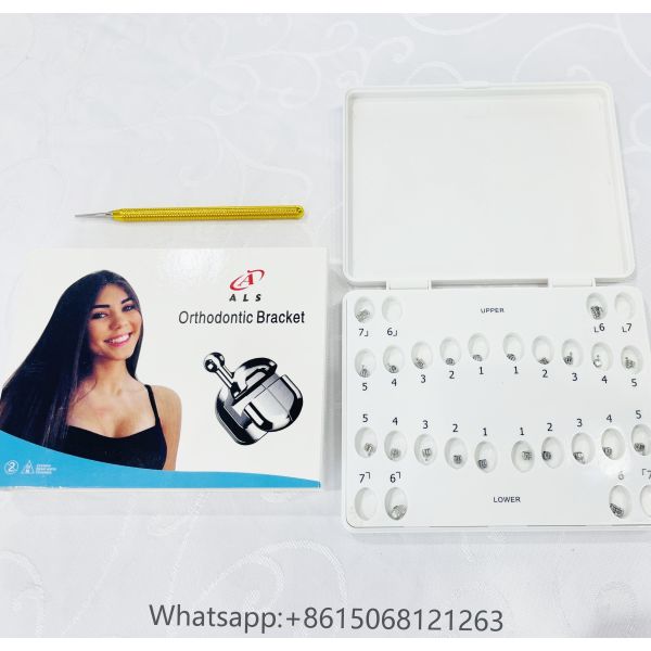 Q Type Self Ligating Dental metal Orthodontic Bracket Ortodoncia With 345 Hooks