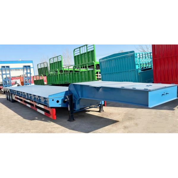 TITAN 60-100 ton Heavy Haul Equipment Excavator Lowbed Semi Trailer 2/3/4 Axle for Sale