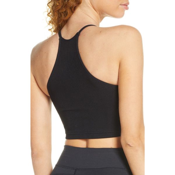 Wholesale High Quality Black Women Yoga Crop Tank Top Ladies Sportswear with OEM Logo