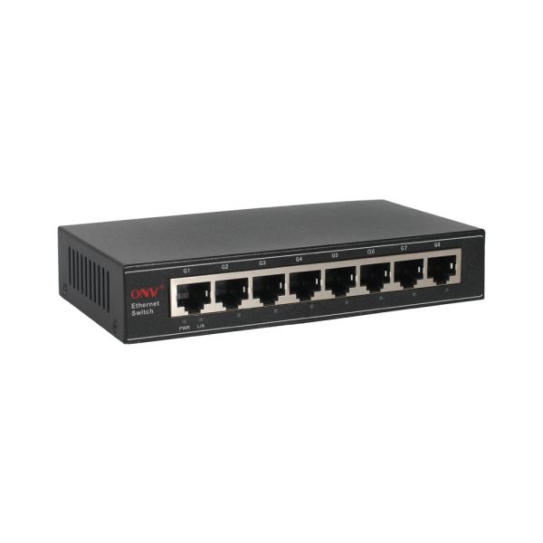 Metal Housing 8 Port Gigabit Ethernet Switch 16Gbps Switching Capacity Fanless Design