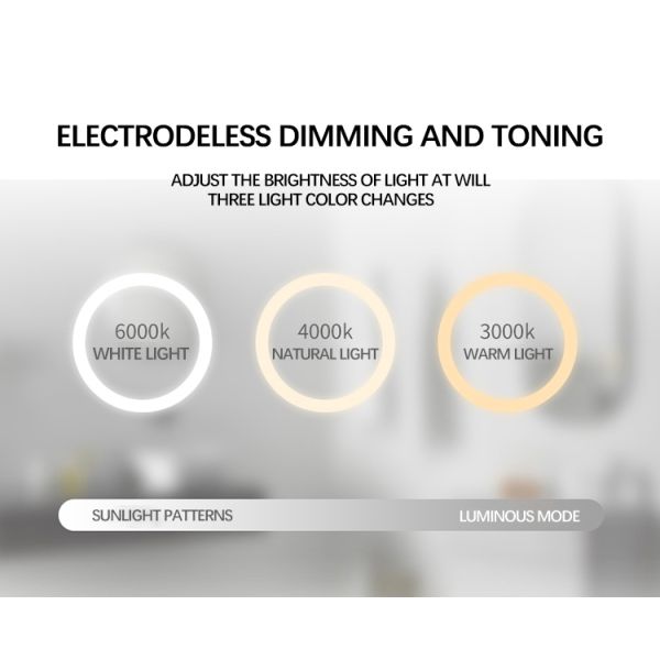 Premium Luxury LED Bathroom Mirrors IP44 Water Resistant Touch Light Bathroom Mirror