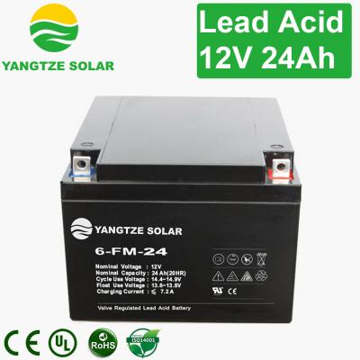 12V 24Ah Absorbent Glass Mat Battery 1500 Times Cycle Life Sealed Storage Battery