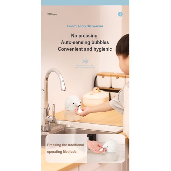 300ml Rechargeable Smart Dispenser Automatic Electric Hand Soap Dispenser Cute Animal Elephant Design Bathroom Kitchen