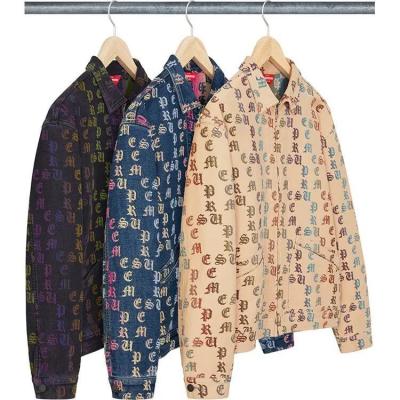 Loose Oversized Embroidered Denim Jackets Winter Custom Vintage