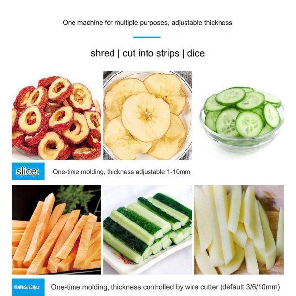 Commercial Vegetable Dicer with 300KG/H Capacity and 1-10mm Thickness Adjustment