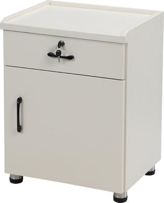 Wood Frame Hospital Bedside Cabinet , Storage Locker White Bedside Cabinets