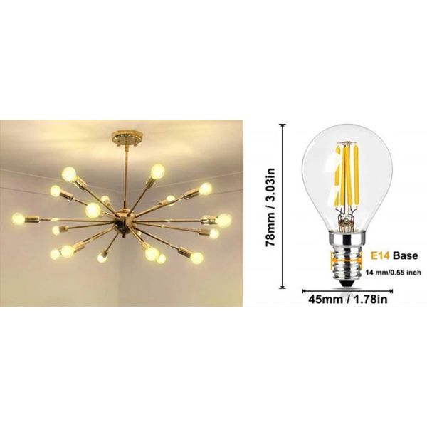 G45 Glof Ball Edison Filament Bulbs 4W / 6W LED Color Outdoor Bulb