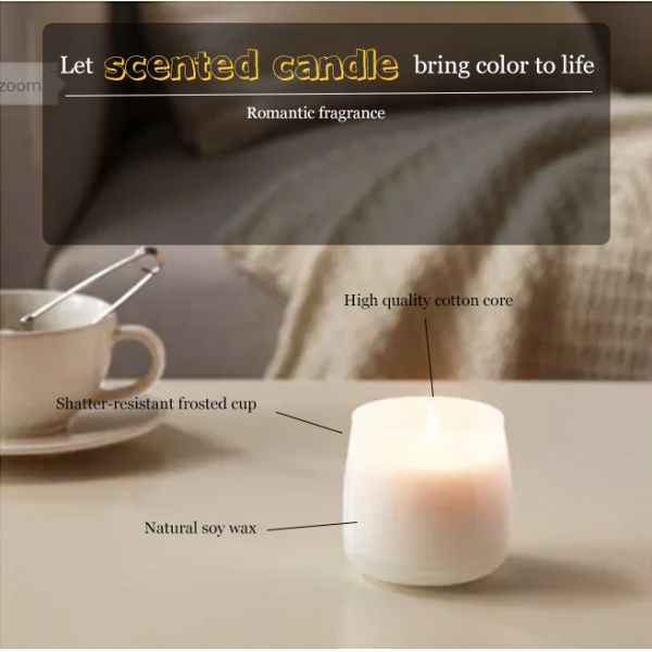 Cool Small Scented Candles Luxury Holder Color Glass Candle Jar With Metal Gold Lid