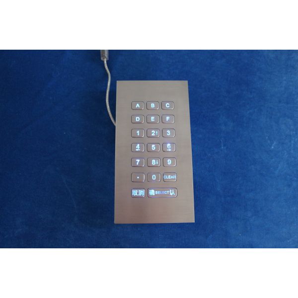 Backlight Stainless Steel Keypad 20 Buttons Metal Numeric Keypad