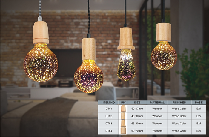 Профессиональное привесное гнездо Э26 электрической лампочки/материал Э27 Ип20 деревянный