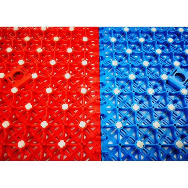 Safety Removable Multi Purpose Sports Flooring Shockproof Red Long Life