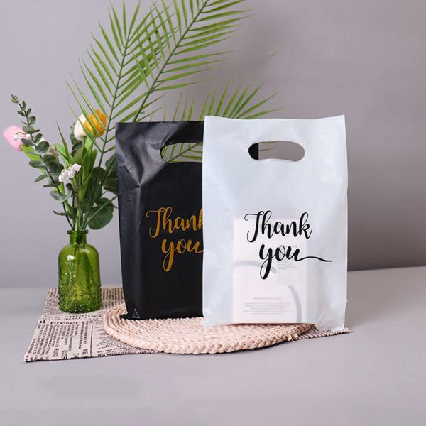 Recyclable Plastic Shop Bags for Small Business Candy Pastry Store Packaging
