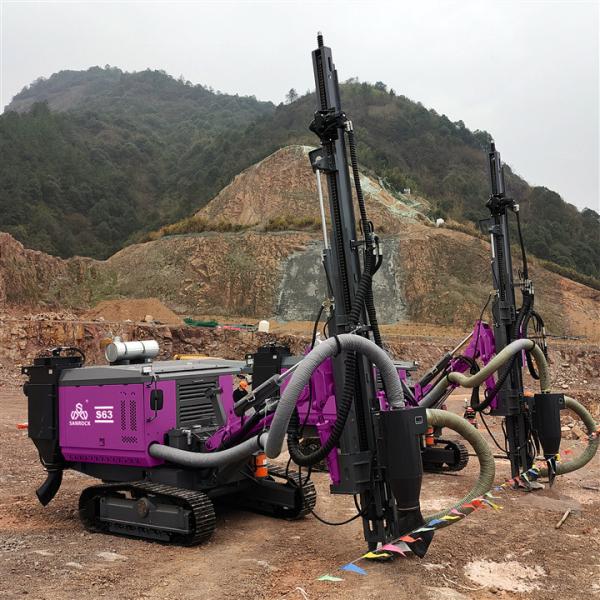 Equipamento de perfuração giratório hidráulico de furo integrado de mineração da esteira rolante DTH da perfuração do equipamento