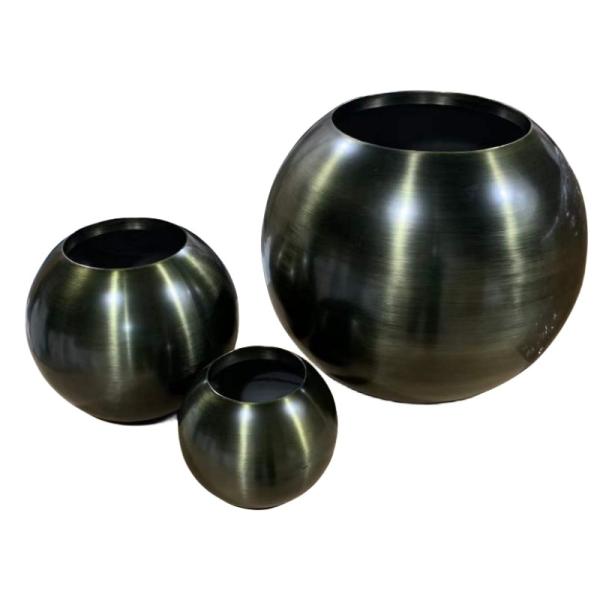 Round Stainless Steel 1000mm Metal Flower Planter Pot Outdoor Spheroidal Large