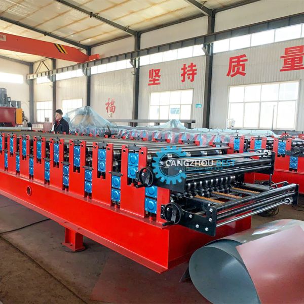 Euro Tile Roofing Sheet Roll Forming Machine 0.4-0.6mm Steel
