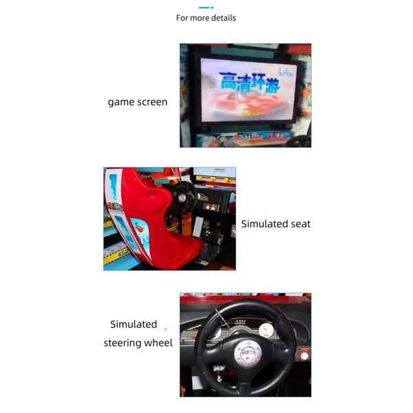 Metal acrílico plástico personalizado simulador de corrida Rig para 3D máquina de jogo de corrida de carros