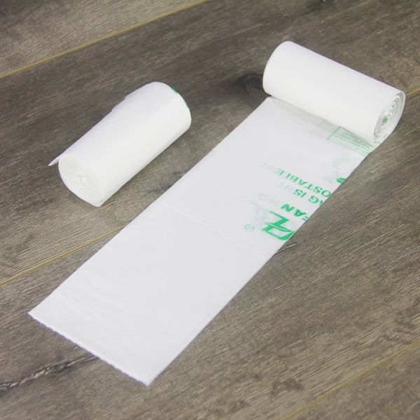 Superior Biodegradable Plastic Packaging White Garbage Bags Disposable