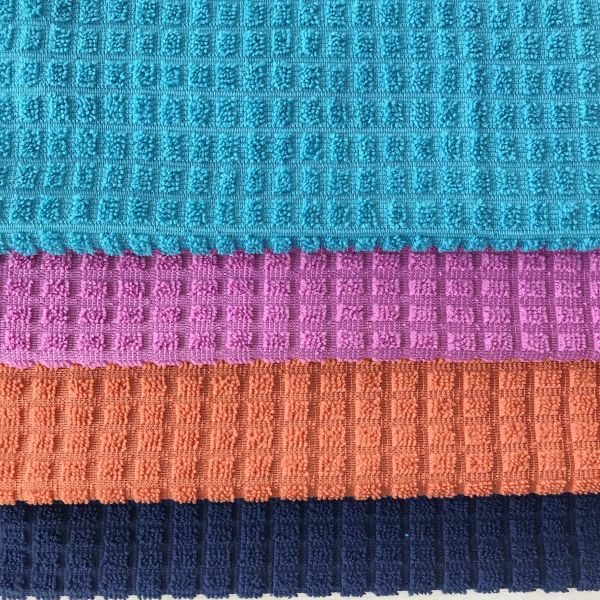 Small grid warp knitting microfiber absorbing water car washing magic towels
