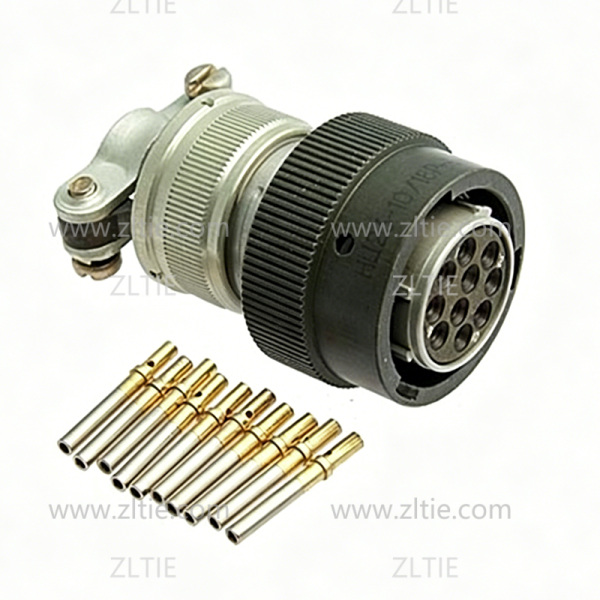 ZH23 Series 10 Pin Circular Connector Shell Size 18 Female Plug Straight Tail Attachment СНЦ23-10/18Р-6-В