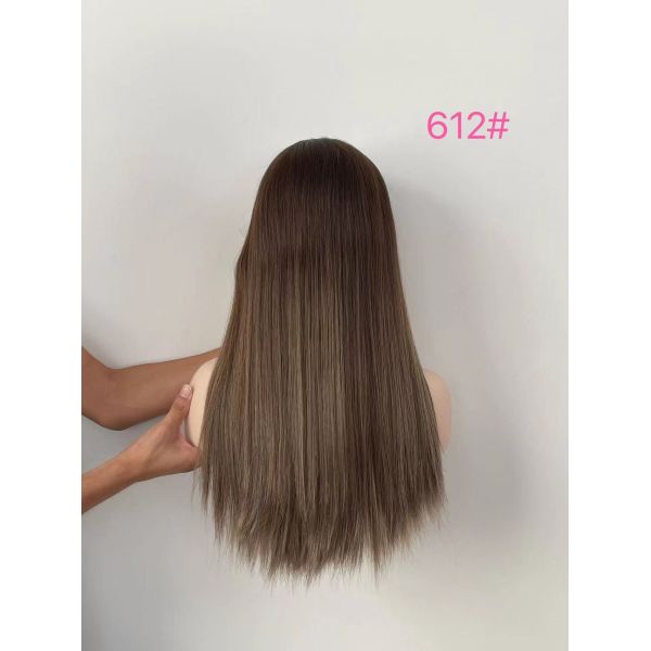 Wholesale stunning ombre color Russian European uprocessed human hair silk Jewish wig