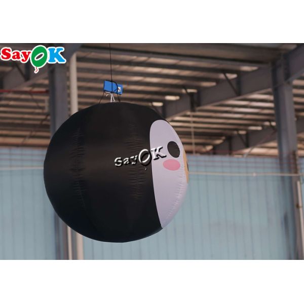 Customized 1.5m 5ft Inflatable Lighting Decoration Penguin Balloon