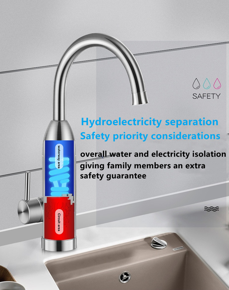 Кран 50HZ Ipx4 Bathroom Faucet горячей воды элемента 304 SS немедленный электрический