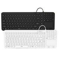 IP68 clavier industriel médical militaire rétroéclairé lavable avec touches fonctionnelles, clavier numérique et pavé tactile