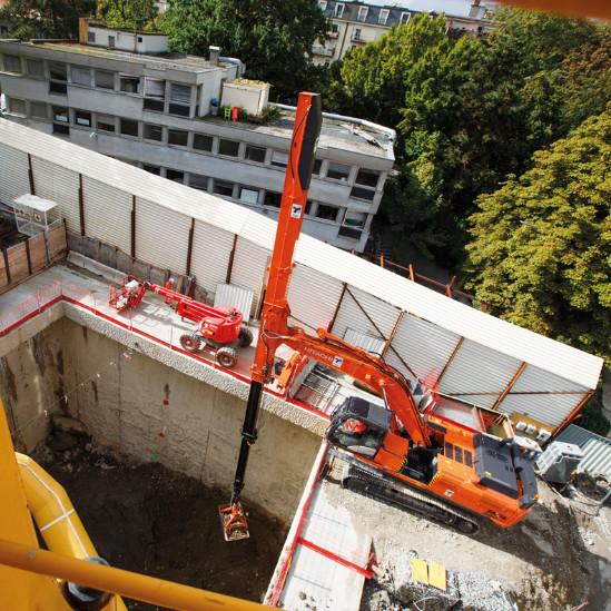 Excavadora telescópica de alta eficácia de longo alcance para escavação mais profunda