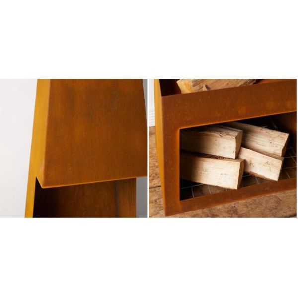 Камин конструированный сверстницей на открытом воздухе большое Corten стальное Chiminea