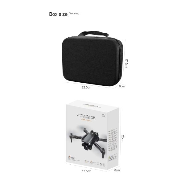 2024 D3 Air Drone LED Light 360-degree Tumbling Headless Mode Optical Flow Positioning Foldable RC Drone for Beginners