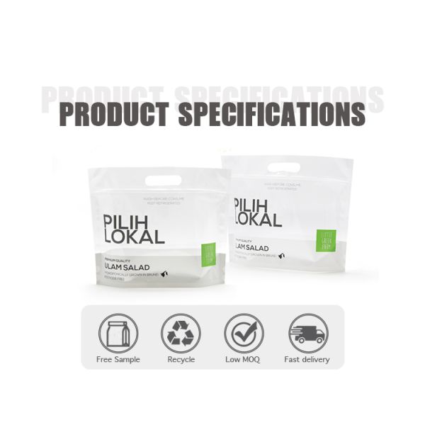 50 прозрачной микронов упаковки овоща кладут Biodegradable упаковку в мешки салата